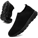 Schuhe Herren Sportschuhe Turnschuhe Schwarz Laufschuhe Slip on Sneaker StraßEnlaufschuhe...