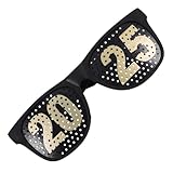 DOITOOL Partybrille aus Leichtem Kunststoff mit Funkelnden Gläsern und Auffälligen Zahlen...