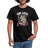 Spreadshirt Und Zack Wieder 26 | Darts Männer T-Shirt, M, Schwarz