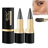 SHUOHONG 2 Stück Matte Schnell Trocknender Eyeliner Wasserfest, Waterproof Kajalstift Schwarz,...