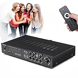 HiFi Verstärker 5 Kanal Bluetooth Vollverstärker Digital Stereo Amplifier mit Fernbedienung Audio...