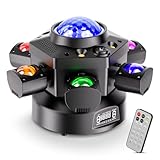 150W Bühnen Moving Head Licht, 6 LED 4-in-1 d-mx512 Beam Stroboskop RGBW Farbmischung Sternenhimmel...