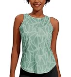 Weardear Damen Sport Tank Top Ärmelloses Fitness Crop Top Yoga Gym Workout Atmungsaktive Muscle...