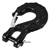 FOMIYES Geschmiedeter Sicherheits Abschlepphaken aus Stahl Seilwindenhaken mit Verriegelung für...