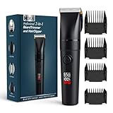 HSKAI 2-in-1 Profi-Haarschneidemaschine und Herren-Barttrimmer – Elektrischer Herrenrasierer für...
