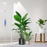 Aumtrly Pflanzenlampe LED Vollspektrum, 170cm Höhenverstellbar Grow Lampe Stehend, Weiß LED...