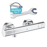 GROHE Precision Get, Duscharmatur, wassersparend (Thermostat für stets konstante Temperatur,...