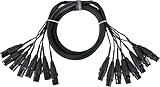 Pronomic Stage MX8/0-1,5 Sub-Multicore XLR 1,5m - 8-fach Multicore Male auf Female - Nummerierte...