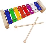 Erinnmy Xylophon Glockenspiel Holz,Kinder Xylophon Bunt Xylophon,Holz Xylophon für...