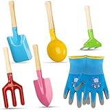 Ezydka Gartenwerkzeug Kinder Gartenhelfer 6-teilig Gartengeräte kinderschaufel Gartenset Kinder mit...