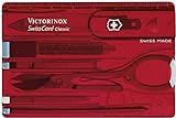 Victorinox, Taschenwerkzeug, Swiss Card Classic, rot transparent, Blister (10, Funktionen,...