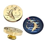 Qaixwuyi Wax Seal Stempelkopf Whale Wachssiegelstempel 3 cm Siegelwachs Stempelköpfe Abnehmbare...