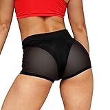 Generisch Sexy Yoga-Sportshorts mit hoher Taille Mesh-Nähten für Damen Kurzer Jumpsuit Damen Party...