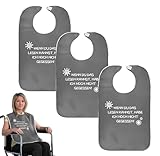 LANZLC Lätzchen für Erwachsene, 3 Stück Latz für Erwachsene Mehrweg Waschbar, Lustig...