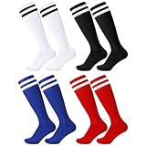 Firtink 4 Paare Fußballsocken Kinder, Sportsocken Fußball Socken Trainingssocken Fussball Socken...