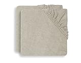 Jollein Wickelauflagenbezug - Nougat - 2er Pack - 50x70cm - Baumwollfrottee - Bezug Wickelauflage -...