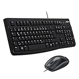 Logitech MK120 Kabelgebundenes Set mit Tastatur und Maus für Windows, Kabelgebundene optische Maus,...