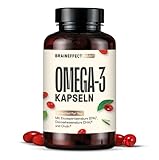 BRAINEFFECT Premium Krillöl Kapseln Omega 3 | 100% Krillöl (Ungestreckt) | Astaxanthin EPA DHA...