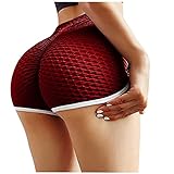 Tops Damen Bauchfrei Sommer Hosen für Frauen mit hoher Taille elastische Farbe Yoga-Hosen Leggings...