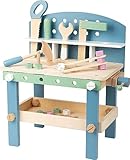 small foot Werkbank 'Nordic' Kompakt aus Holz, Kinder Werkbank mit Werkzeug und Zubehör, ab 3...