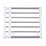 BAOYOUNI Erweiterbar Kleiderschrank Schrank Regal Stange Kleiderbügel Organizer Heavy Duty Metall...