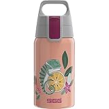 SIGG - Edelstahl Trinkflasche Kinder - Shield One Flora - Für Kohlensäurehaltige Getränke...