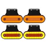 joonnair 4 X Oval Orange Gelb LEDbegrenzungsleuchten 12v, Begrenzungsleuchten Anhänger...