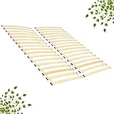 INNOVAHOME Rollrost 140x200cm - Zweiteilig (2x70cm) - 2x18 Flexible Latten – Stabiler Lattenrost...