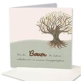 Original Holzgrusskarte - Geschenkkarte für besondere Glückwünsche - Baum des Lebens -...