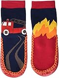 Playshoes Unisex Kinder Hüttenschuhe Hausschuh, Feuerwehr, 28/29 EU