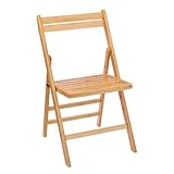 Spetebo Bambus Klappstuhl Natur - 78 x 44 cm - Küchen Stuhl klappbar aus FSC Holz - klassischer...
