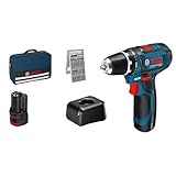 Bosch Professional 12V System Akku Bohrschrauber GSR 12V-15 (inkl. 2x 2.0Ah Akku, Ladegerät GAL...
