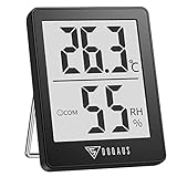 DOQAUS Hygrometer Thermometer Innen, Mini Thermo-Hygrometer Innen Feuchtigkeit Raumthermometer...