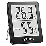 DOQAUS Hygrometer Thermometer Innen, Mini Thermo-Hygrometer Innen Feuchtigkeit Raumthermometer...