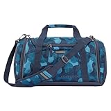 coocazoo Sporttasche „Cloudy Camou”, blau, Hauptfach, Nasswäschefach, Seitentasche,...
