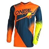 O'NEAL | Motocross-Jersey Langarm | MX Enduro | Gepolsterter Ellbogenschutz, V-Ausschnitt,...