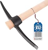 Bauster® Spitzhacke mit Holzstiel beidseitig bestückt Keilhaue Pickel Hacke Pionierhacke...
