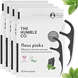 The Humble Co. Pflanzliche Zahnseidesticks | Aktivkohle | Umweltfreundlich, Vegan, Zuckerfrei, von...