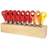 Westcott Kinderschere 32 Stück in Holzblock | Schere mit integrierter 5 cm Skala | Bastelschere 13...