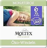 Moltex Pure & Nature Öko Windeln Größe 6 XL (17-28 kg) Monatsbox 105 Bio Windeln