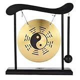 Mini-Desktop-Gong, 10 cm, japanisches Gong-Percussion-Instrument, Meditations-Schreibtischglocke,...
