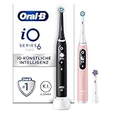 Oral-B iO Series 6 Elektrische Zahnbürste/Electric Toothbrush, Doppelpack & 3 Aufsteckbürsten, 5...