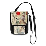 Mnsruu Schöne japanische Geisha-Mädchen-Reisebrieftasche, Reisepasshalter, Kreditkartenhalter,...