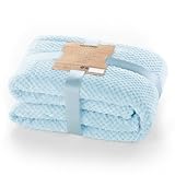 DecoKing Kuscheldecke 70x150 cm hellblau Decke Microfaser Wohndecke Tagesdecke Fleece weich sanft...