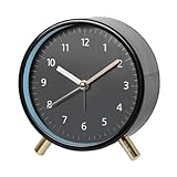 Yechiry Runder Wecker mit Nachtlicht, Schlichte, Moderne, Geräuschlose Nachttischuhr,...