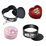 JDCMEI 2 Stück 12 cm Springform, Mini Kuchenbackform, Tortenbackform, Rund Kuchenform mit...