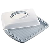 com-four® Kuchencontainer zum Aufbewahren und Transportieren von Backwaren - 43 x 31 x 9 cm...