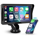 Hodozzy Wireless Carplay & Android Auto Tragbare Autoradio,7 Zoll HD Touchscreen für Auto Display...