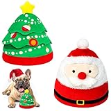 Hundespielzeug Weihnachten, 2 in 1 Spielzeug Hund Weihnachten, Weihnachten Hund Kuscheltier,...