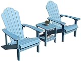 Adirondack-Stühle Set von 3, wetterfestem Lounge-Stuhl, Außenadirondack-Stühle for...